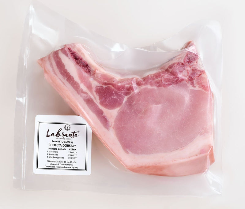 Chuleta dorsal con piel x 2 und - 1 libra